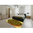thumbnail image 5 of Ahgly Company Machine Washable Indoor Square Transitional Saffron Red Area Rugs, 6' Square, 5 of 7