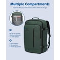thumbnail image 4 of Mochila de viaje Hynes Eagle 38L para ordenador portátil de 15 pulgadas para mujeres y hombres, color verde, 4 of 8