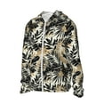 thumbnail image 2 of Fotbe Black Palm Leaves Men's Women's UPF 50+ Sun Protection Jacket Hooded Cooling Shirt with Pockets Hiking Outdoor Performance-Medium, 2 of 9