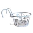 thumbnail image 1 of ing Railing Planter Baskets Flower Pot Holder er Iron Potted Plants Rack White, 1 of 8