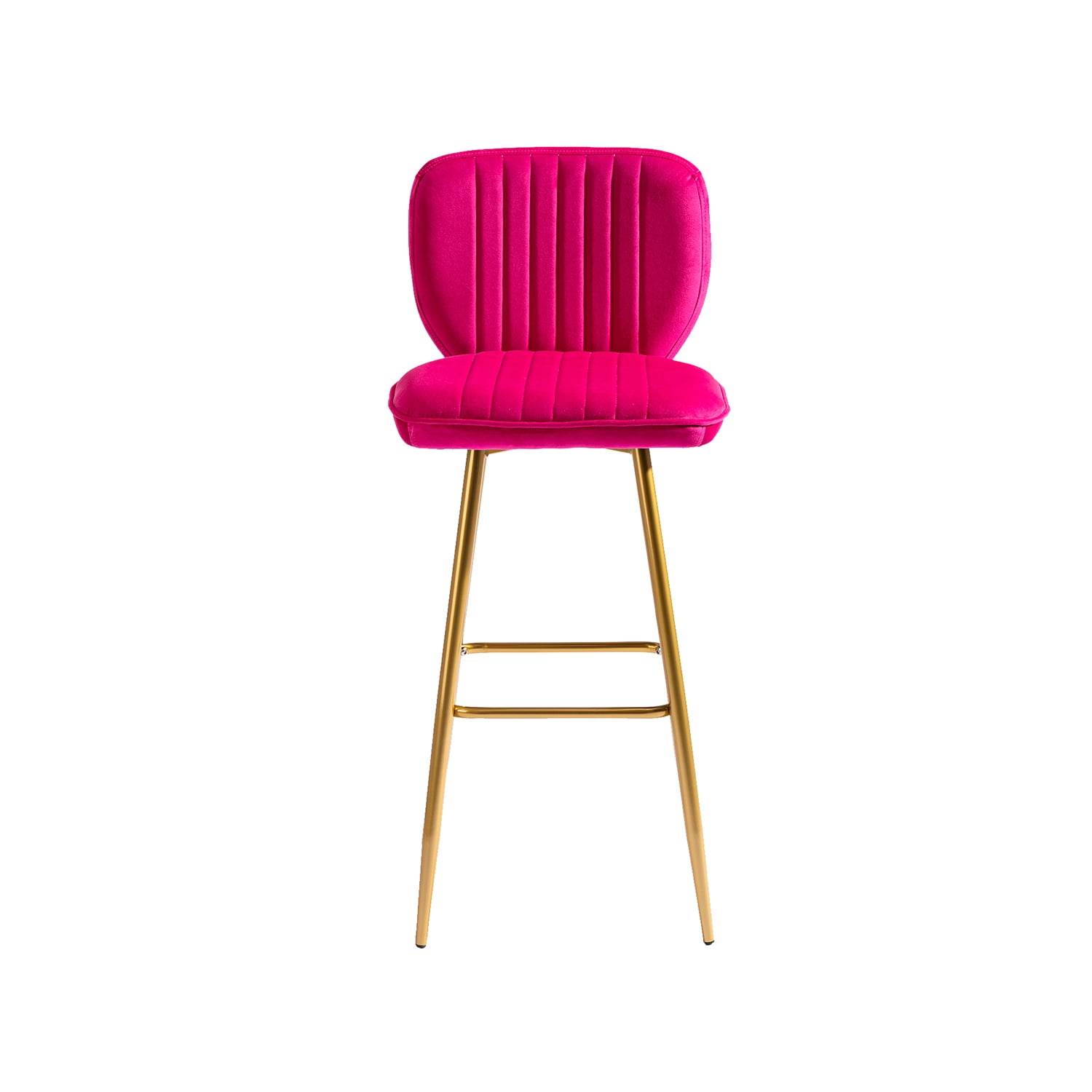 Kepooman Modern Design Bar Stools Set of 1 with Back for Bar Counter, Rose Red Kepooman Modern Design Bar Stools Set of 1 with Back for Bar Counter, Rose Red