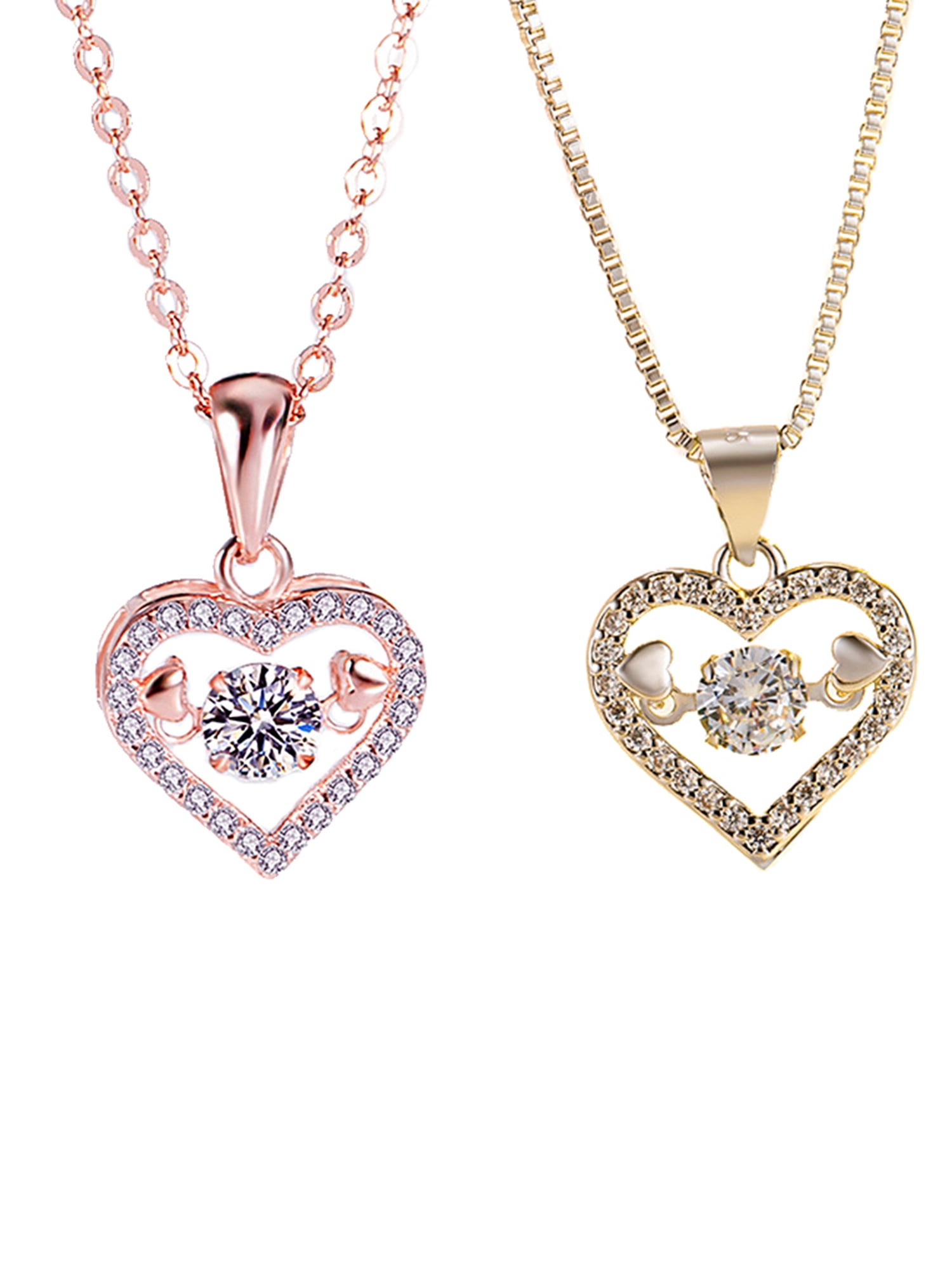 Ladies Heart-shaped Necklace 