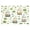 Clover Patterns, variant on Rectangular Placemat Set 12'x18' Exquisite Print Durable & Heat Resistant Vibrant Colorful Flamingos