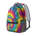 thumbnail image 2 of Green and Yellow Tie Dye Pattern Backpack for School, Cute School Bag with Adjustable Shoulder Straps and Padded Back, 15.3"x11"x6.7", 2 of 4
