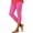 Hot Pink, variant on DailyTrove Women High Waist Capri Leggings Soft Stretchy Casual Cropped Bottoms