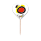 thumbnail image 1 of Rojo amarillo sol espanol Etiqueta del corazón de la bandera del palillo de dientes, 1 of 3