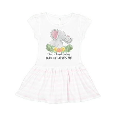 

Inktastic I ll Never Forget That My Daddy Loves Me Cute Elephants Gift Toddler Girl Dress