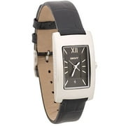 Women's Black Leather Quartz Watch