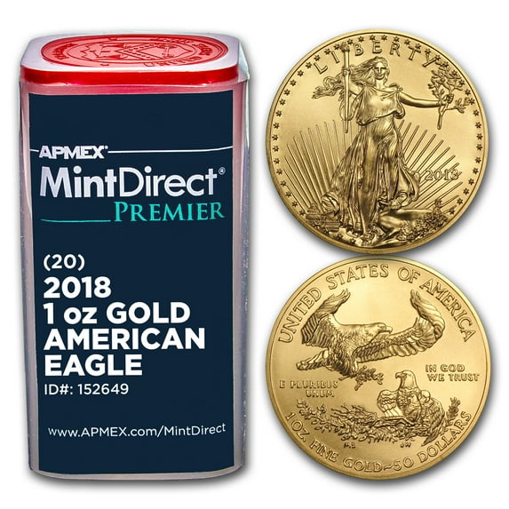 2018 1 oz Gold American Eagle (20-Coin MintDirect® Premier Tube)