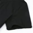 thumbnail image 4 of Camisas de manga corta de algodón y lino para hombre, polos sueltos con botones y cuello de banda de color sólido XBTCLXEBCO L;Negro, 4 of 6