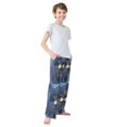 thumbnail image 4 of FORMRS Kids Pajama Pants with Pockets Size 11-12Y Boys Lounge Sleep Bottoms, Blue Geometric Pattern, 4 of 8