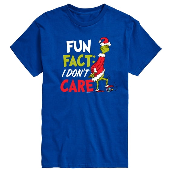 The Grinch - Fun Fact I Don't Care - Men's Short Sleeve Graphic T-Shirt