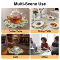 thumbnail image 2 of Sage Green Children's Day Round 13 Inch Placemats Set of 2, Car Tree Stars Modern Abstract Art HeatResistant Non Slip Place Mats for Dining Table, Wipeable Braided Kitchen Table Mats for Housewarming, 2 of 9