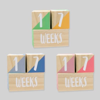 milestone wooden blocks