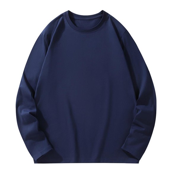 fatyb Big and Tall Mens Long Sleeve Cotton T-Shirts Crew Neck Casual Lightweight Plain Basic Tee for Men