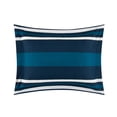 thumbnail image 3 of Chic Home Hiro 30-Piece Striped Comforter Set, Queen, Navy, 3 of 13