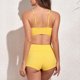 thumbnail image 4 of Traje de baño de dos piezas para mujer Conjunto de bikini ajustable con cordón acanalado Traje de baño, 4 of 8