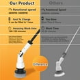 thumbnail image 2 of Dufuls Electric Spin Scrubber 4 Replacement Head 1.5H Bathroom Scrubber Dual Speed with Extension Arm for Bathtub Grout Tile Floor, 2 of 6