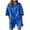 Blue, variant on yillto Women's 2 Piece Short Sets Summer Loose Athletic Shorts and Zip up Short Sleeeve Tops Tracksuit