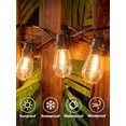 thumbnail image 4 of 96FT(2FT Space) LED Outdoor String Lights with 48 Edison Shatterproof Bulbs, Heavy-Duty and Weatherproof Strand, Commercial Grade Patio Lights, Decorative for Garden or Patio, Black, 4 of 14