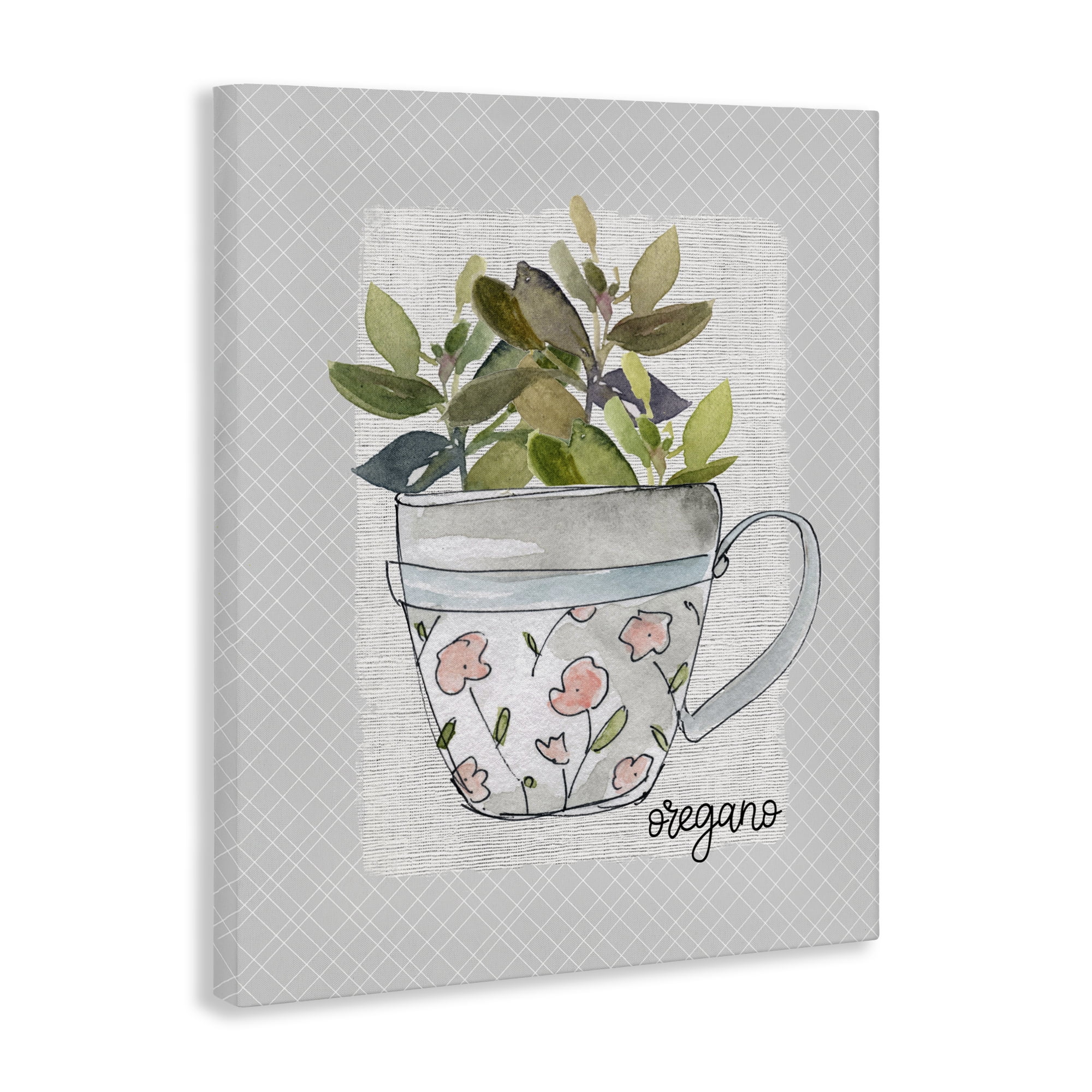 Stupell Industries Oregano Herb Mug Canvas Wall Art, design by Livi Finn