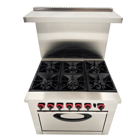 6 Heads Commercial Gas Range Kitchen Cooker Hot Plate Stove Kitchen Restaurant Oven