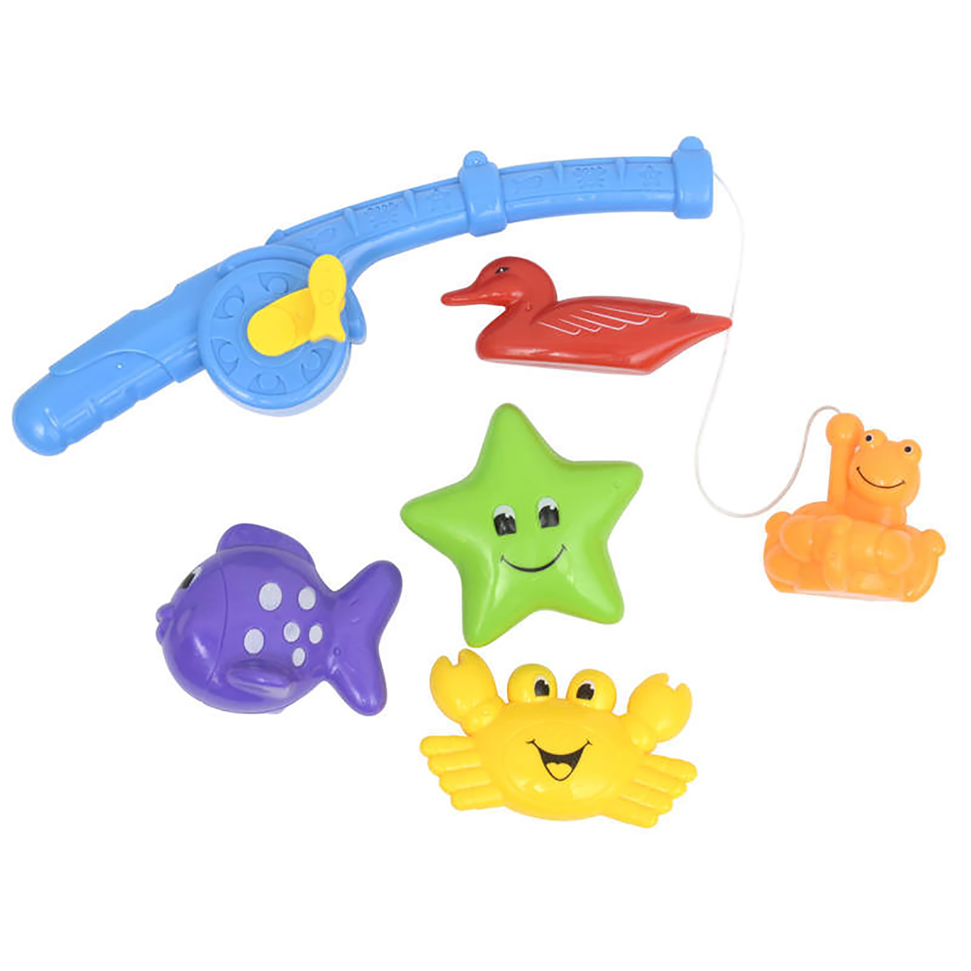 Children's Magnetic Fishing Toy Plastic Rod Fish Fun Game Baby Bath Toys Gift