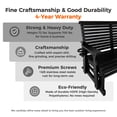 thumbnail image 5 of HDPE Patio Glider with Cupholders, Poly Lumber Weather-Resistant Outdoor Glider Bench, for Patio, Porch, Yard (2-Seater, Black), 5 of 7