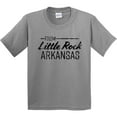 thumbnail image 3 of Inktastic From Little Rock Arkansas in Black Distressed Text Youth T-Shirt, 3 of 5