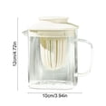 thumbnail image 3 of Weloille Glass Water Pitcher 1 Piece, With Strainer Filter, Heat Resistant Borosilicate Glass Jug, Leakproof Iced Tea Juice Container, For Home Kitchen Cold Hot Drinks Serving, 3 of 7