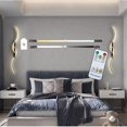 thumbnail image 3 of 1pc USB Rechargeable LED Wall Light, Dimmable With Remote Control, 5V2A 4000mAh, 60/80cm LED Long Strip, Black Aluminum Iron Material, Easy To Install For Bedroom Living Room Corridor Staircase Restau, 3 of 5
