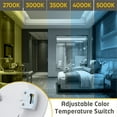 thumbnail image 3 of Ciata LED Low Profile Ceiling Light, Semi-Flush Mount Fixture, 6” Round Dimmable Lighting, Indoor Outdoor, Wet Rated, Kitchen, Living Room, Bedroom, Hallway, 5CCT Selectable, 11W, White, 3 of 6