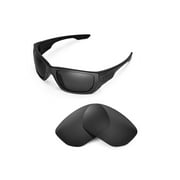 Walleva Black Polarized Replacement Lenses for Oakley Style Switch Sunglasses