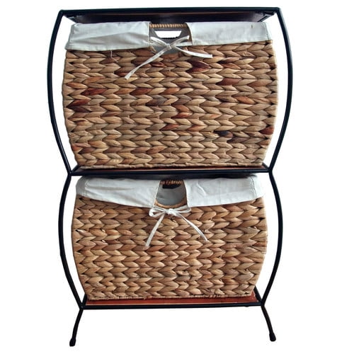 Pangaea Home And Garden Seagrass Basket Storage 2 Drawer Vertical Filing Cabinet Walmart Com Walmart Com