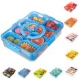 thumbnail image 1 of Soporte para comidas FEIOOD, caja acanalada para aperitivos, 8 compartimentos, color cerúleo, 1 of 7