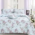 thumbnail image 2 of LANPEI Floral Comforter Set Twin Size 3 Pcs All Season Reversible Down Alternative Duvet Insert Lightweight 100% Cotton Fabric Microfiber Blue Hydrangea Peony Printed Farmhouse Quilt 2 Pillowcases, 2 of 6