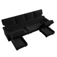 HONBAY Velvet Sectional Sofa with Storage for Living Room Furniture