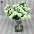 thumbnail image 5 of opvise 1 Bouquet 5 Branches 15 Heads Artificial Rose Wedding Home Decor Faux Silk Flower Pink, 5 of 8