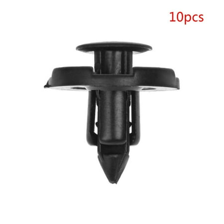 

OOKWE 10pcs Nylon Trim Board Panel Retainer Clips Rivet Fasteners Black for Toyota