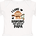 thumbnail image 4 of Inktastic Monkey I Love Hanging out with My Papa Boys or Girls Long Sleeve Baby Bodysuit, 4 of 5