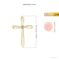 thumbnail image 3 of ANGARA Natural Twisted Cross Pendant with Diamond in 14K Yellow Gold for Women (Size-2.4mm| Color-K| Clarity-I3) | April Birthstone, Anniversary, Jewelry Gift for Women | Natural Diamond Necklace, 3 of 8