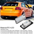 thumbnail image 3 of Luces de matrícula Ecomeon 2 Piezas LED para coche compatible con Audi A3 S3 A4 S4 B6 B7 A6 C6 S6, 3 of 5