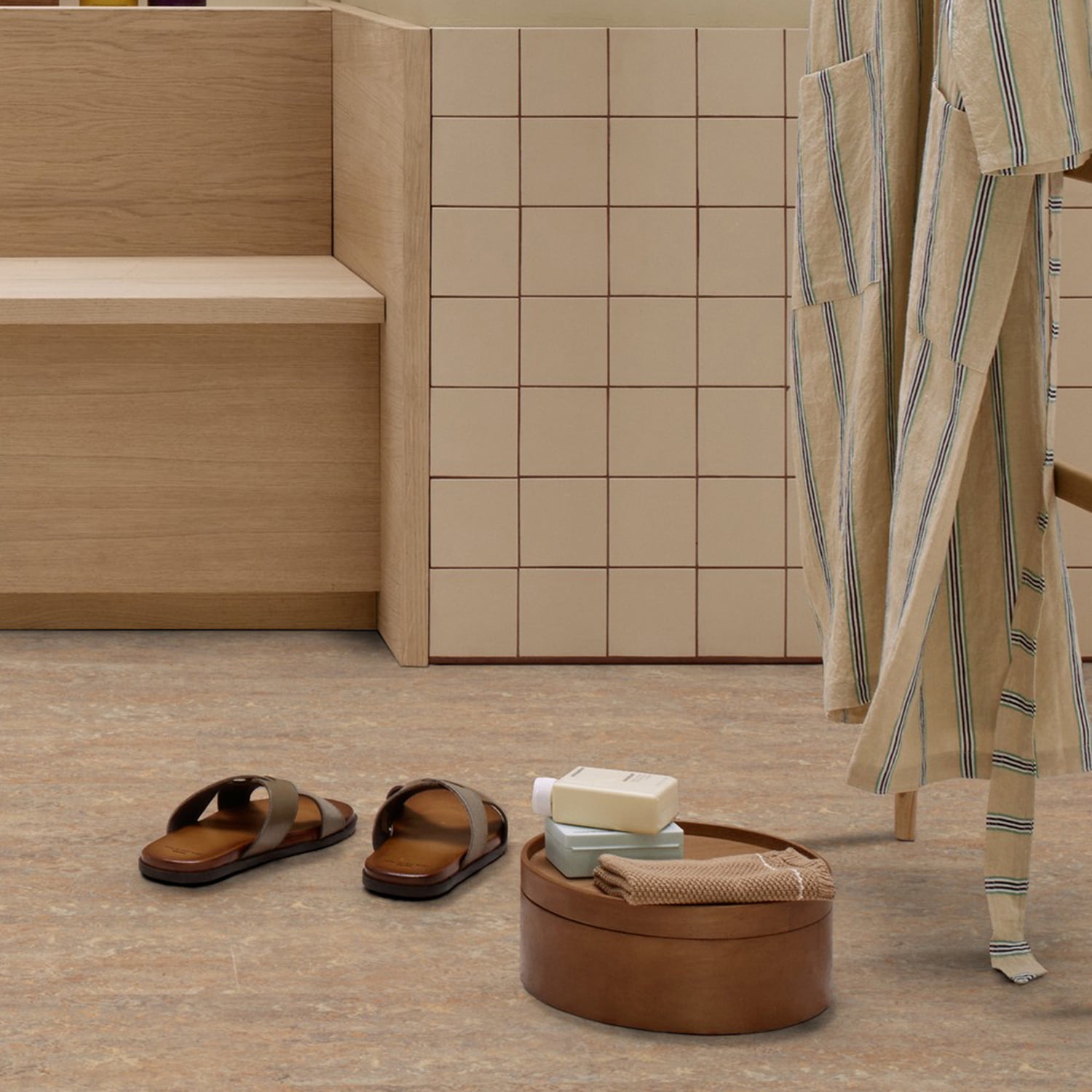 Forbo Flooring Marmoleum Cinch Loc Seal 11.81" x 35.43" Laminate Panel in Donkey Island 20.34 Sq ft