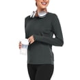 thumbnail image 2 of Cadmus Women's Quick Dry Long Sleeve Shirts Athletic Yoga Tops Casual Sun Protection Running Shirt with Thumb Hole,Grey,Small, 2 of 5