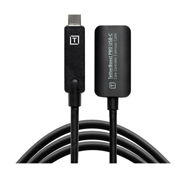 Tether Tools 16' TetherBoost Pro USB-C Core Controller Extension Cable, Black