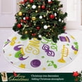 thumbnail image 6 of SKYSONIC Mardi Gras Christmas Tree Skirt Tree Skirt for Holiday Party Home Christmas Day Ornaments 36", 6 of 6