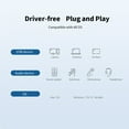 thumbnail image 4 of Silver USB 2.0 External Sound Card Adapter - Plug & Play USB to 3.5mm Audio/Mic Converter for Laptops, Desktops, and USB-Enabled Devices - Supports Windows XP/7/8/10 & macOS - Lightweight 9g, 4 of 6