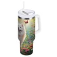 thumbnail image 4 of YAZAOO Tumbler 40oz Insulated Stainless Creative Joyful Pup in A Floral Paradise Pattern Steel Water Bottles, 4 of 9