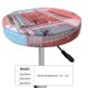 thumbnail image 4 of Balery Pastel Pink Beach Cafe Fundas de asiento para taburete de bar redondo de tela de terciopelo ajustables que protegen de arañazos y manchas para sillas de 14 a 17 pulgadas.-14 inch, 4 of 7