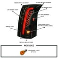 thumbnail image 3 of Spec-D Tuning Glossy Black Smoke LED Bar Tail Lights Compatible with 2003-2007 Cadillac CTS, Left + Right Pair Assembly, 3 of 7